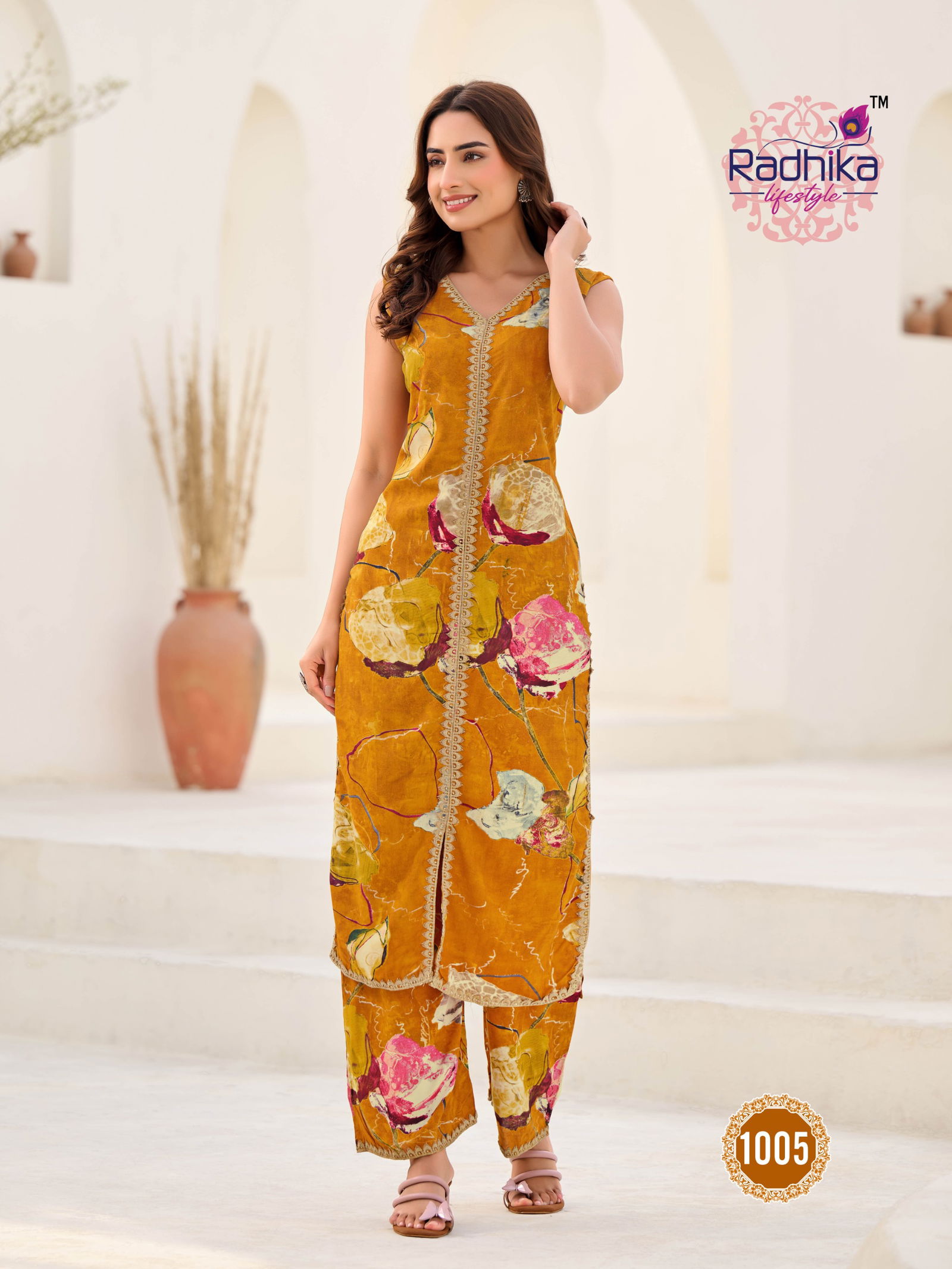 Evergreen Vol 1 By Radhika Rayon Foil Printed Kurti With Bottom Exporters In India